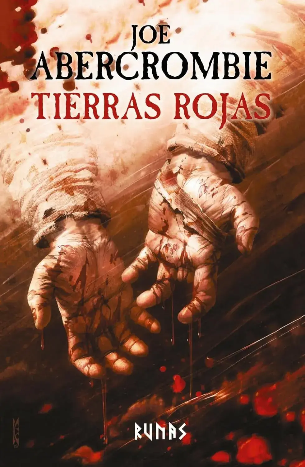 Portada de Tierras rojas, de Joe Abercrombie, ambientado en el mundo de La Primera Ley
