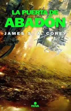 Portada de La puerta de Abadón, de James S. A. Corey, volumen 3 de la saga The Expanse