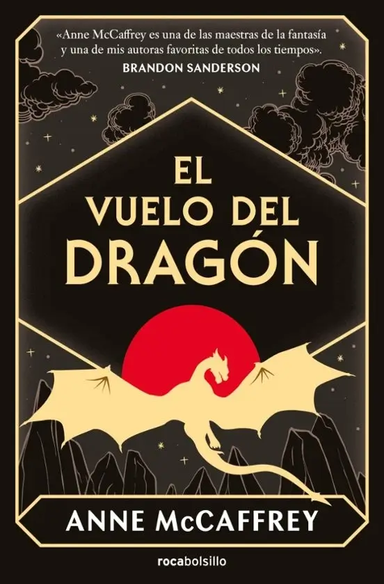 Portada de El vuelo del dragón, de Anne McCaffrey, volumen 1 de la saga Jinetes de Dragones de Pern